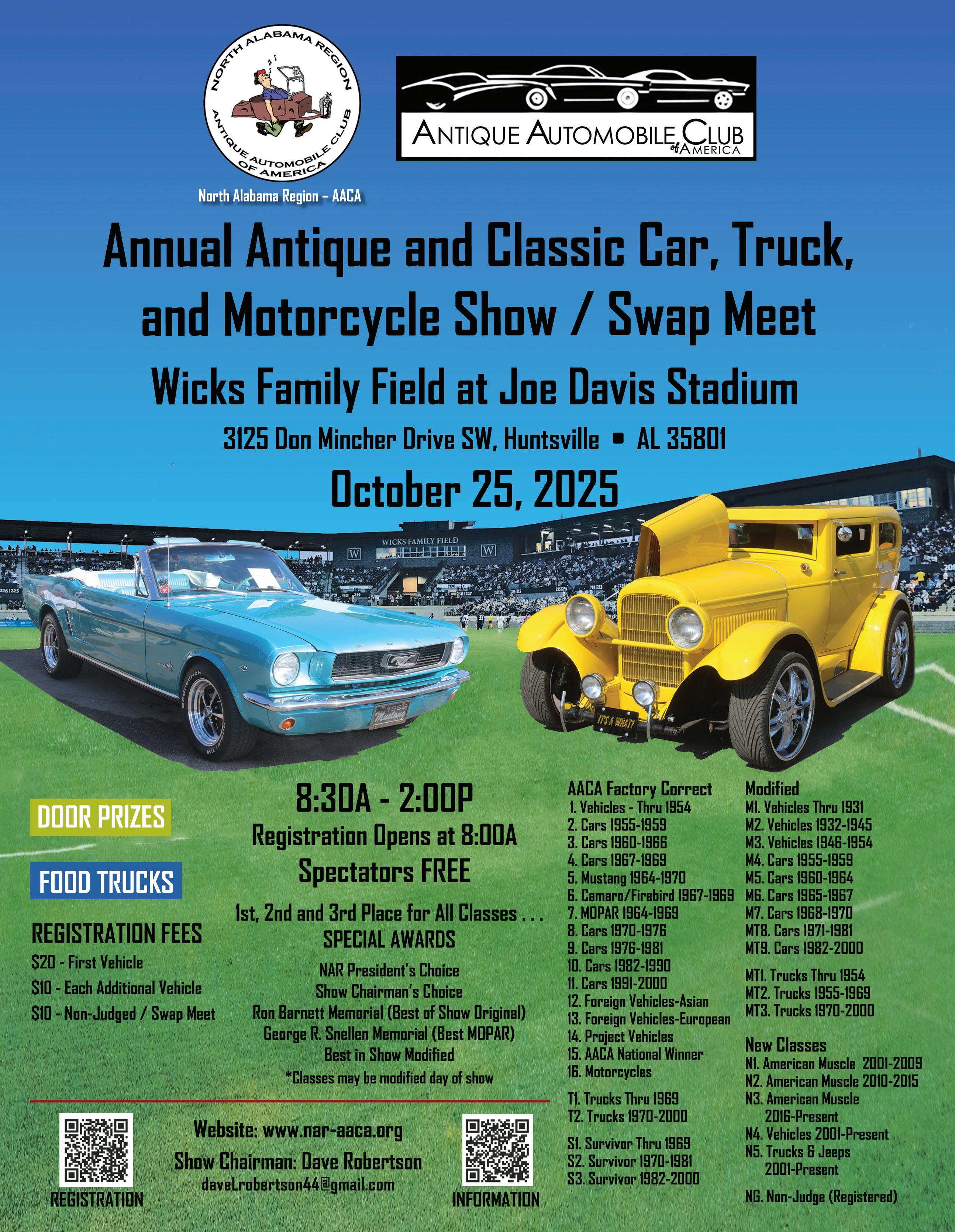 NAR-AACA show flyer