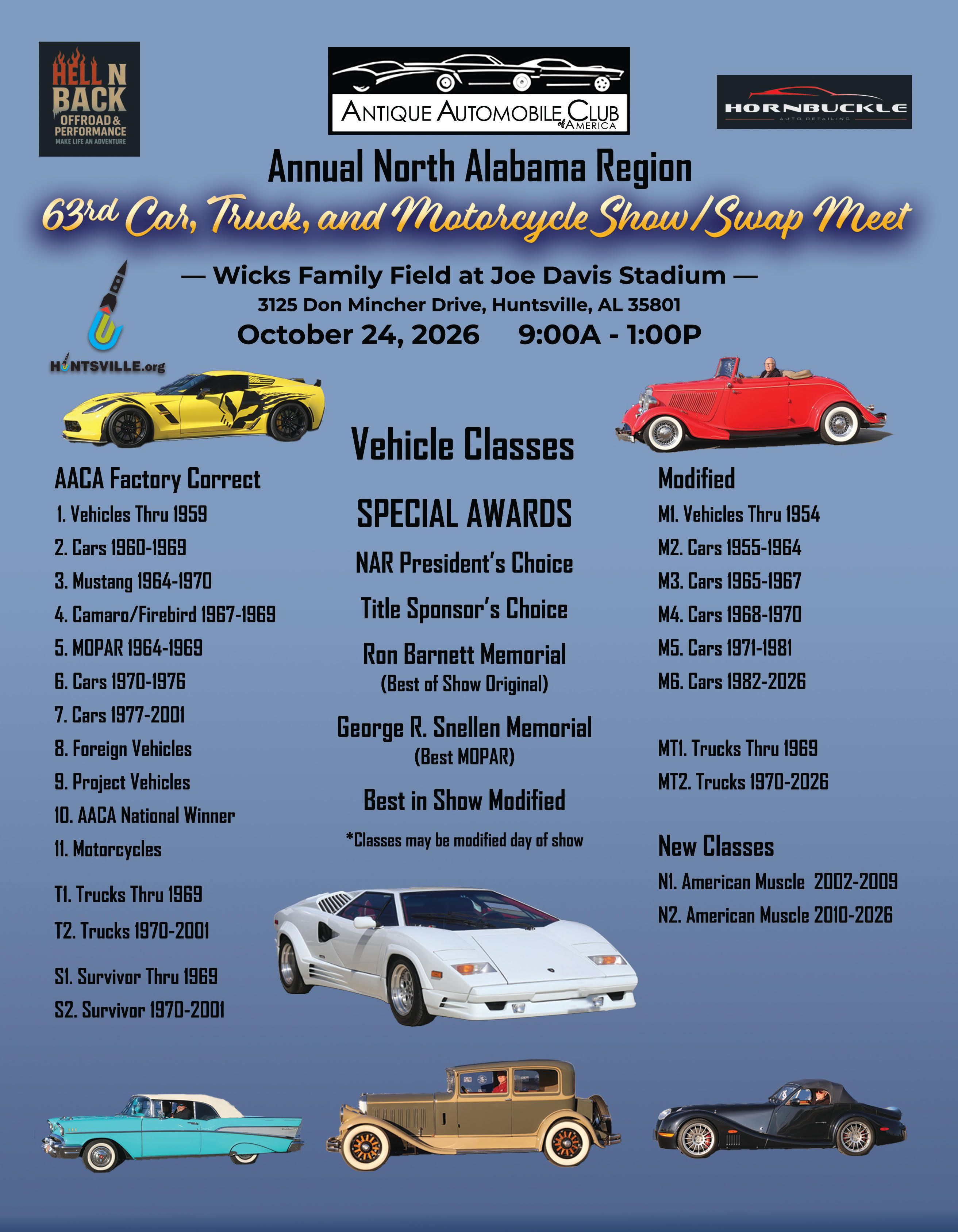 NAR-AACA show flyer back